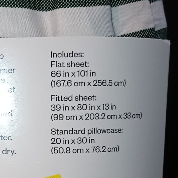 NEW Microfiber Sheet Set - Room Essentials™ Green Stripe Twin/Twin XL - Picture 8 of 8